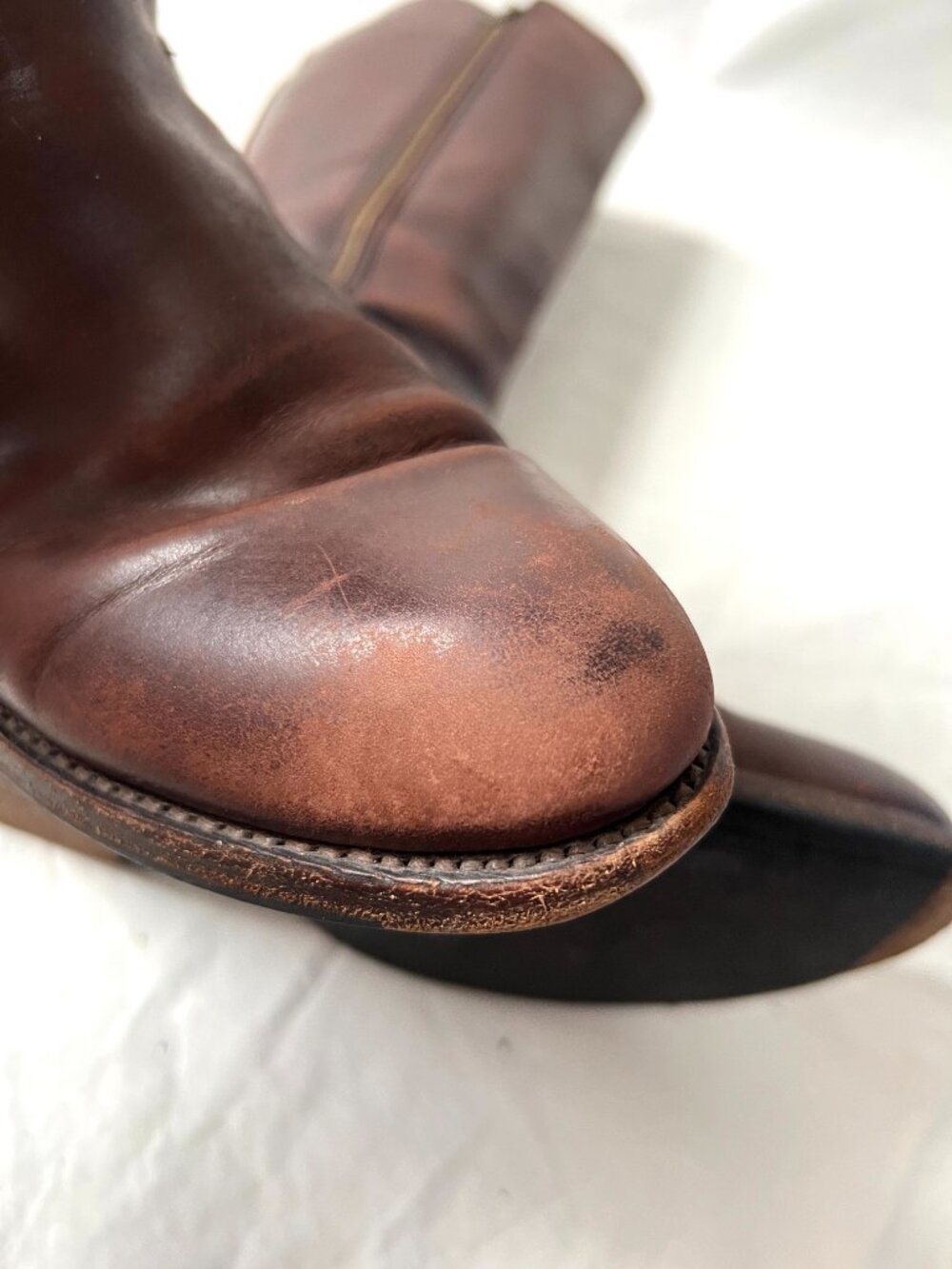 Frye boots womens 8.5 brown leather Jordan Strap Tall zip up knee high riding - Picture 9 of 12